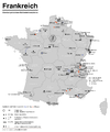 Rapid Transit Systems Map of France