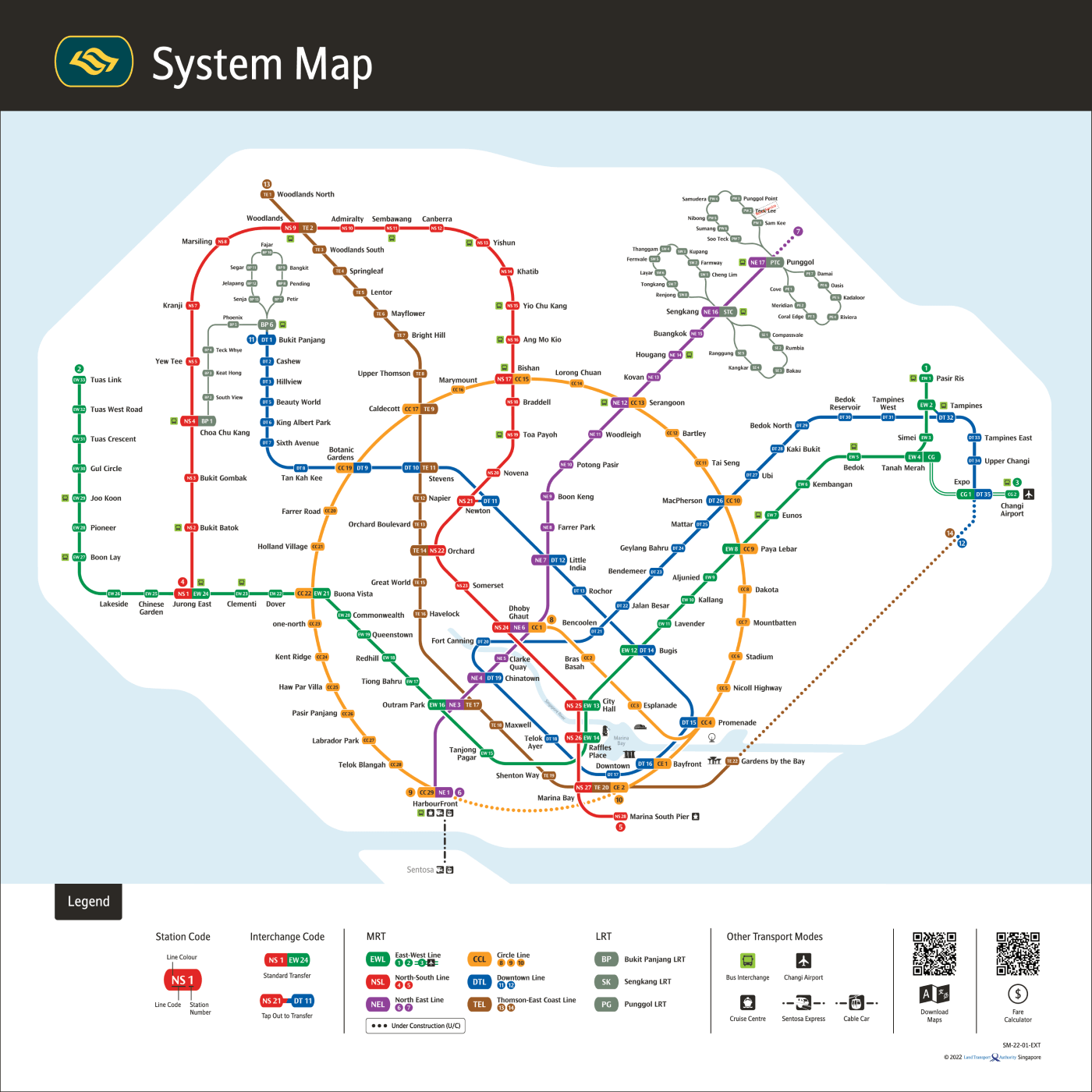 The LTA MRT System Map